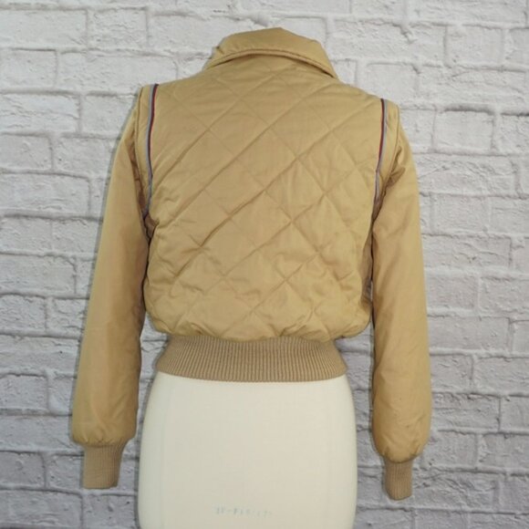 Vintage 70s Quilted Sherpa Ski Jacket - Picture 2 of 7